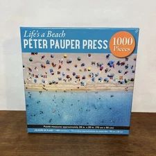 Life's A Beach 1000 Piece Jigsaw Puzzle 28X20 Poster Peter Pauper Press NEW