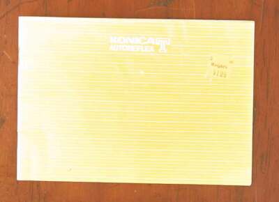 KONICA AUTOREFLEX T INSTRUCTION BOOK/18809 | eBay