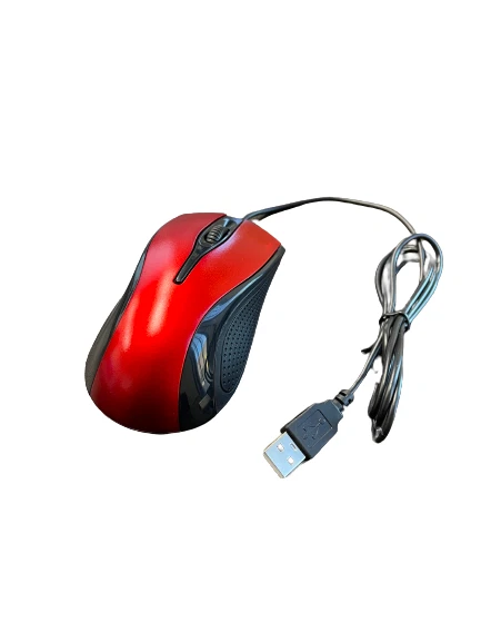 USB 2.0 Optical Wired Scroll Wheel Mouse For PC Laptop Notebook Desktop Red Mice - Image 3 of 4