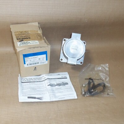 NEW CROUSE HINDS AR642 ARKTITE M3 RAINPROOF RECEPTACLE 60A 4P 600VAC ...