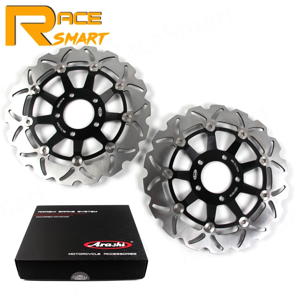 Rotores de disco de freno delanteros y pastillas orgánicas para Suzuki RF400R 1993 RF600R 1993-1997 Foto 2 de 4