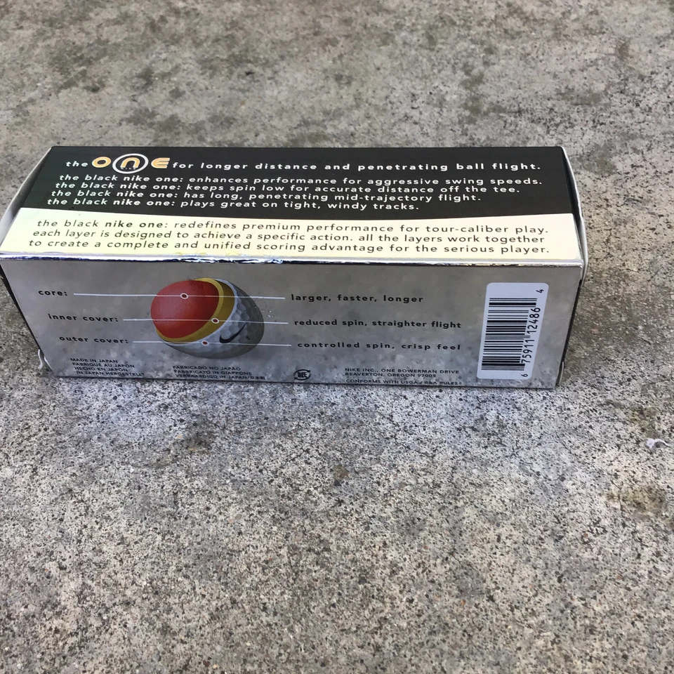 Pelotas de golf Nike ONE negras TW Tiger Woods - 1 caja (3) - caja plateada - #2 Foto 4 de 4