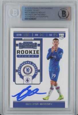 Chelsea Mason Mount 19-20シーズン 2019-20 Panini Mason Mount Signed Rookie Ticket #RT18 England