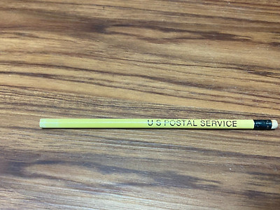 Vtg USPS United States Postal Service Pencil Complements of    Yellow