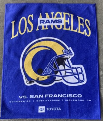RAMS 49ers RALLY TOWEL Los Angeles San Francisco Sofi Stadium 10/30/22 SGA