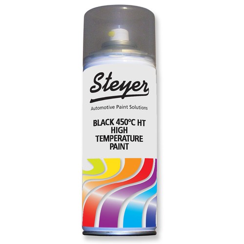Aerosol High Temperature Satin Black Spray Paint 450°C HT Fast Drying