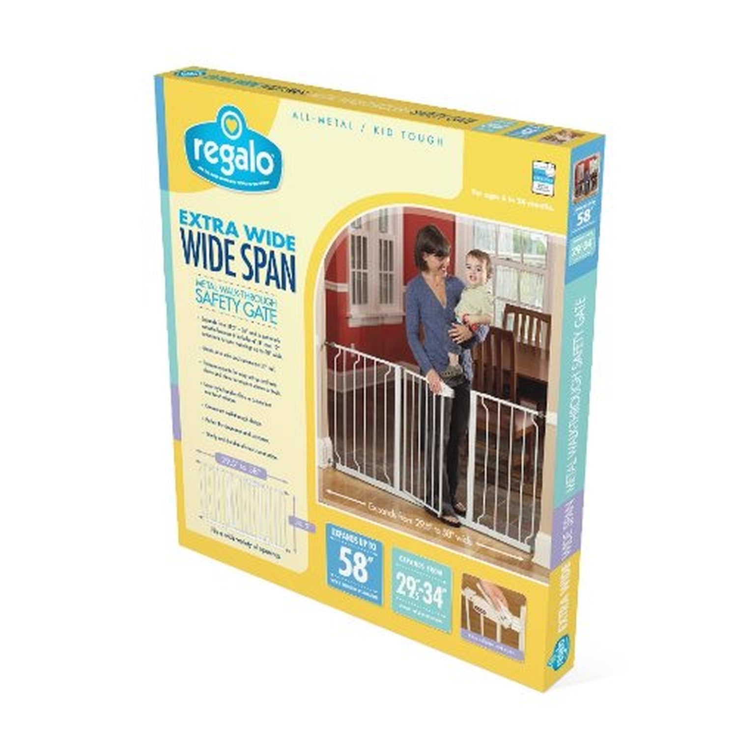 regalo widespan extra wide baby gate