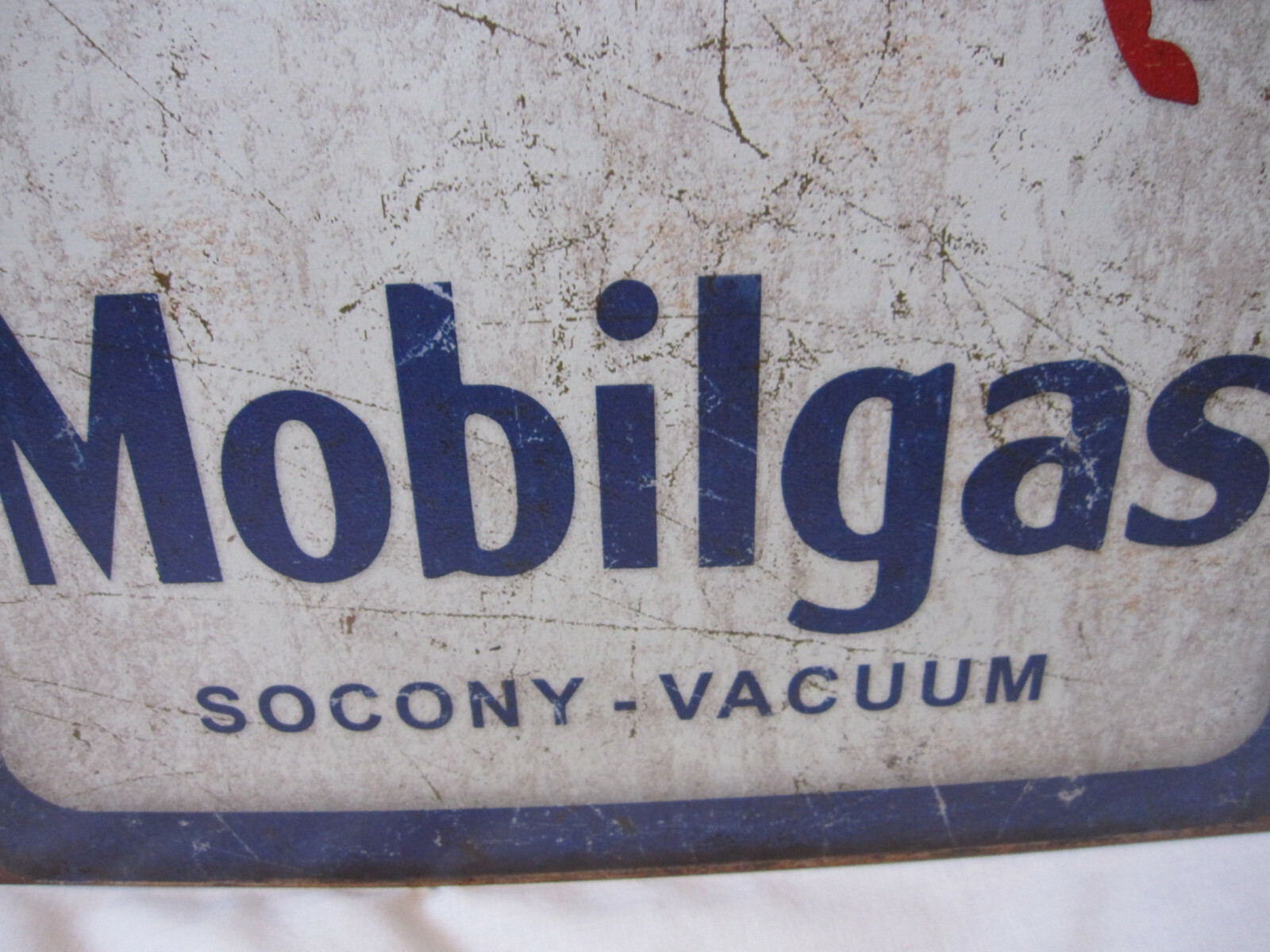 TIN SIGN MOBILGAS PEGASUS SOCONY VACUUM METAL SIGN, 12 1/2" X 16 ...