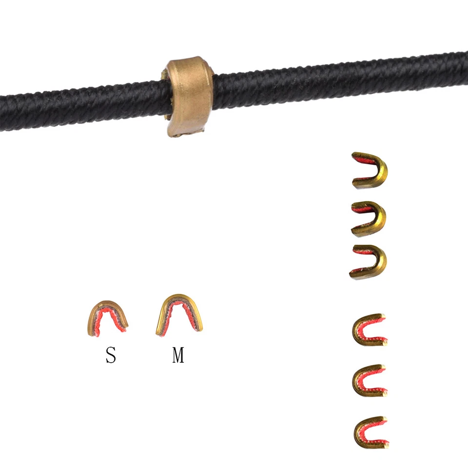Archery String Nocking Points Brass Nock Buckle Clips Shoot Bow String Protecter - Image 4 of 4