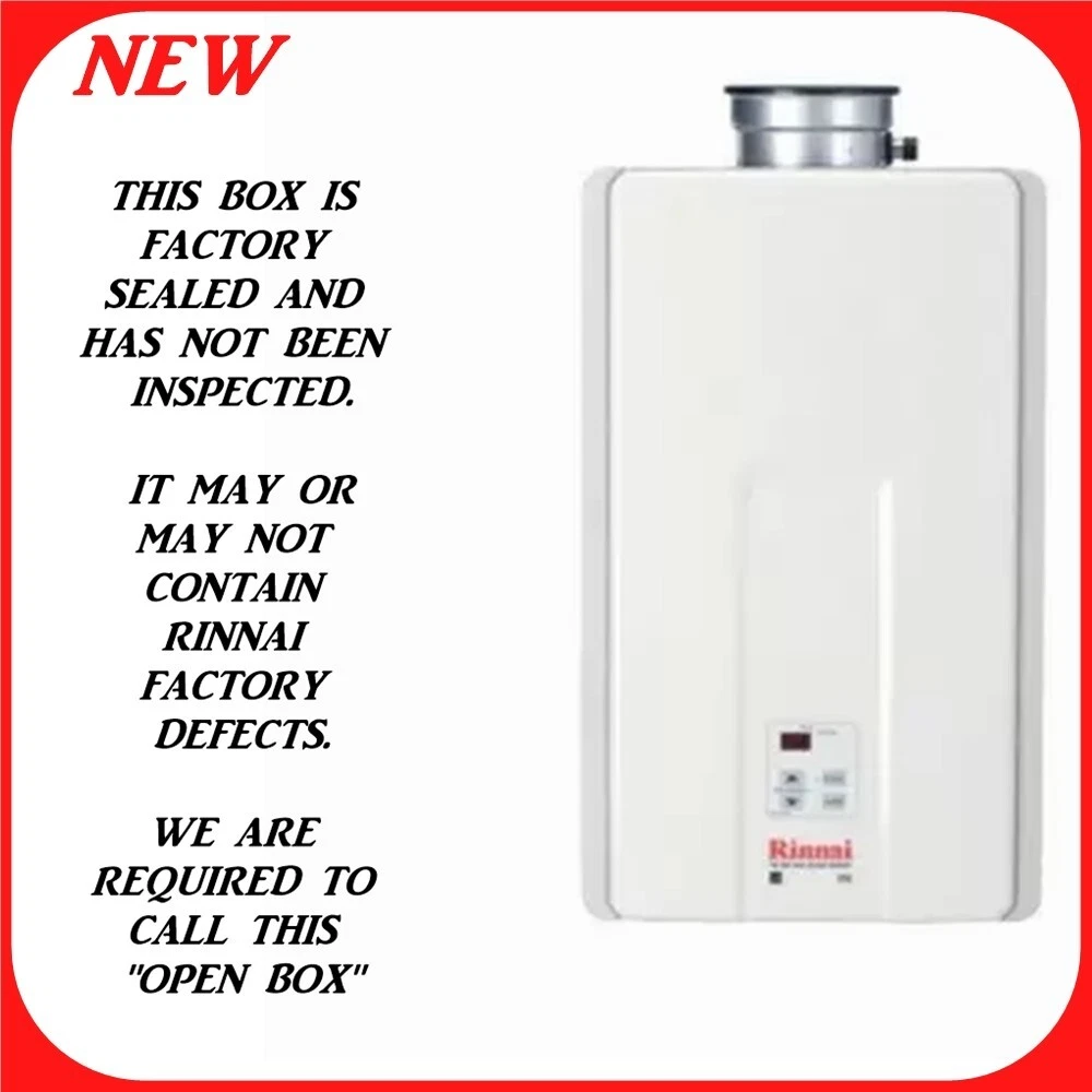 Rinnai V94IN 9.8 GPM 199,000 BTU Tankless Water Heater Natu0026#039;l Gas  -FACTORY SEALED | eBay