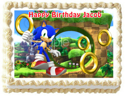 Sonic The Hedgehog Edible Cake Topper – Icing Image Decoration For Birthday