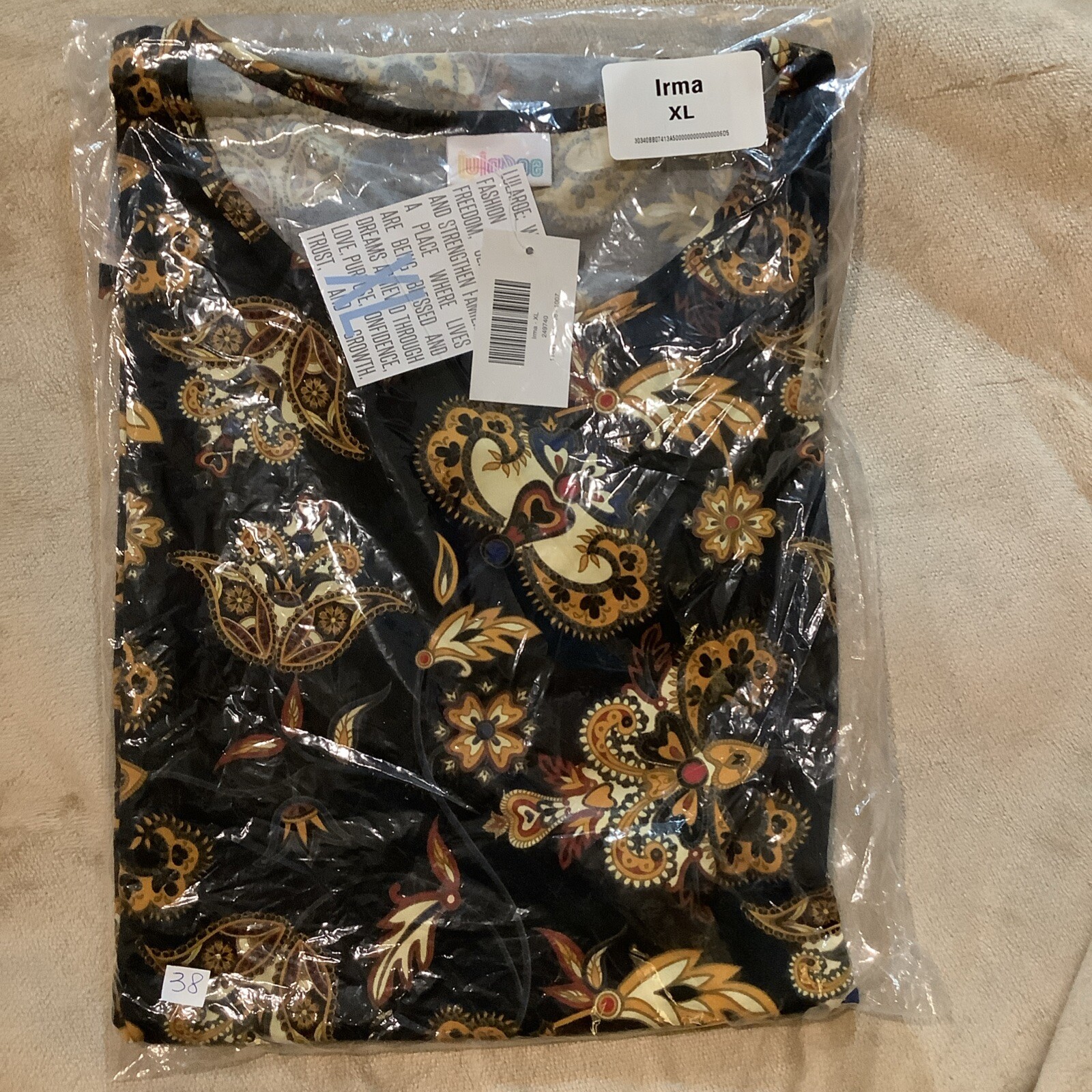 LuLaRoe Irma Top Multicolor XL
