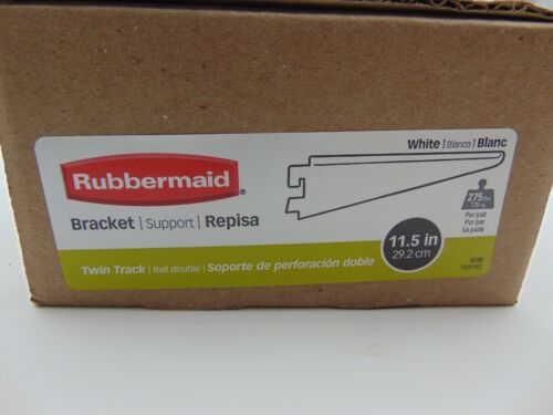 Rubbermaid 11,5" Doppelschiene Regal Halterung 2096434 Weiß 6er Pack Posten - Bild 2 von 5