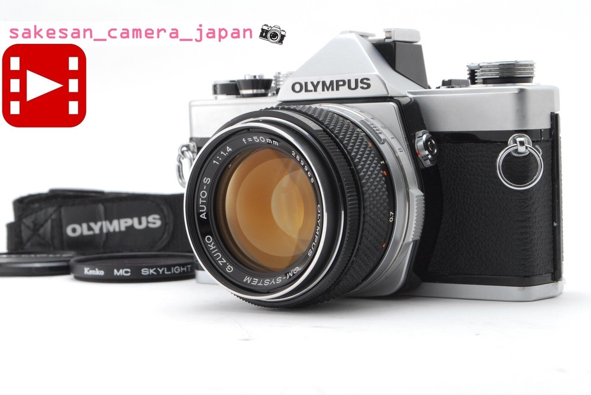 フィルムカメラ Olympus OM-1 Silver + F Zuiko 50mm F1.4 🎦[Exc+5] Olympus OM-1 Silver 35mm SLR Film Camera G.Zuiko