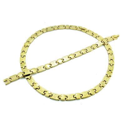 Women's Love Design Hugs Kisses XOXO Necklace Bracelet Set Stainless  Steel