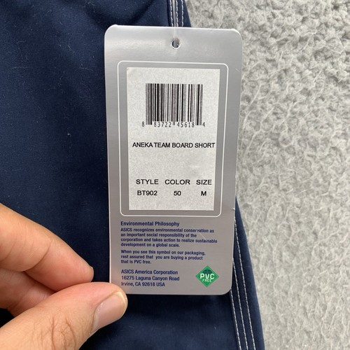 Pantaloncini da tavola Asics Aneka Team Board da donna nuovi con etichette taglia M blu spiaggia surf costumi da bagno casual - Foto 3 di 14