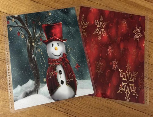 Rote Mütze Schneemann Weihnachten Vorder-/Rückseite Set 4 Verwendung mit Erin Condren Planer - Bild 2 von 4