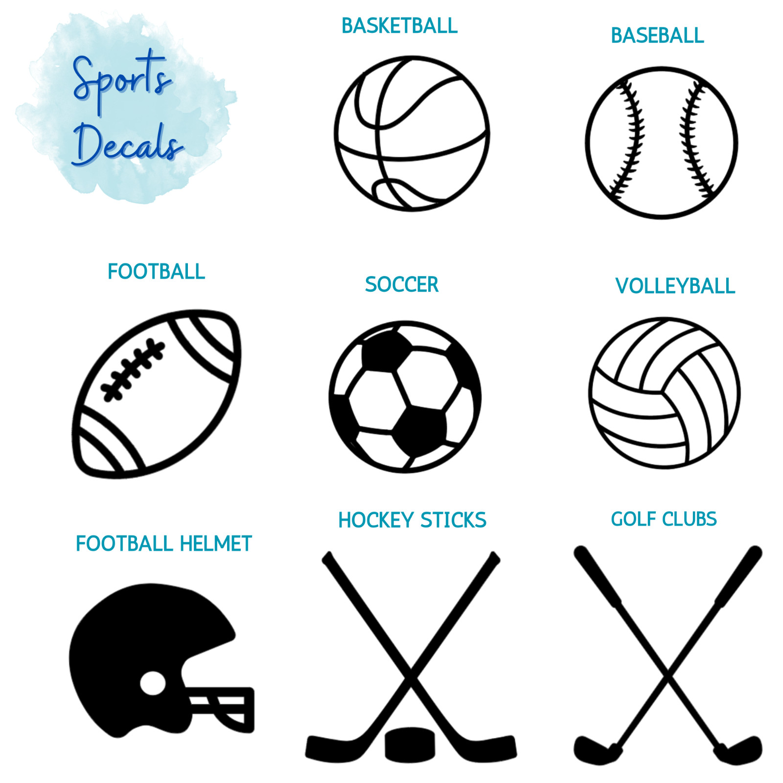 ✅ Sports Basketball Baseball Vinyl Decal Sticker Car Windo