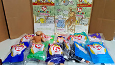 Vintage McDonald's 1998 Ty Mini Beanie Babies Complete Set 1-12 Bonus 3 HM Bags