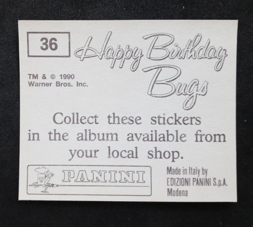 1990 Panini Happy Birthday Bugs (Pick Your Sticker) - Picture 51 of 343