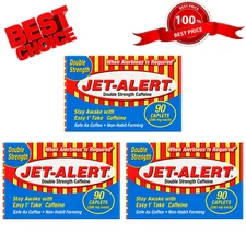 3 Pack, Jet-Alert Double Strength Caffeine 200 mg Caplets, 90 Count Per Pack