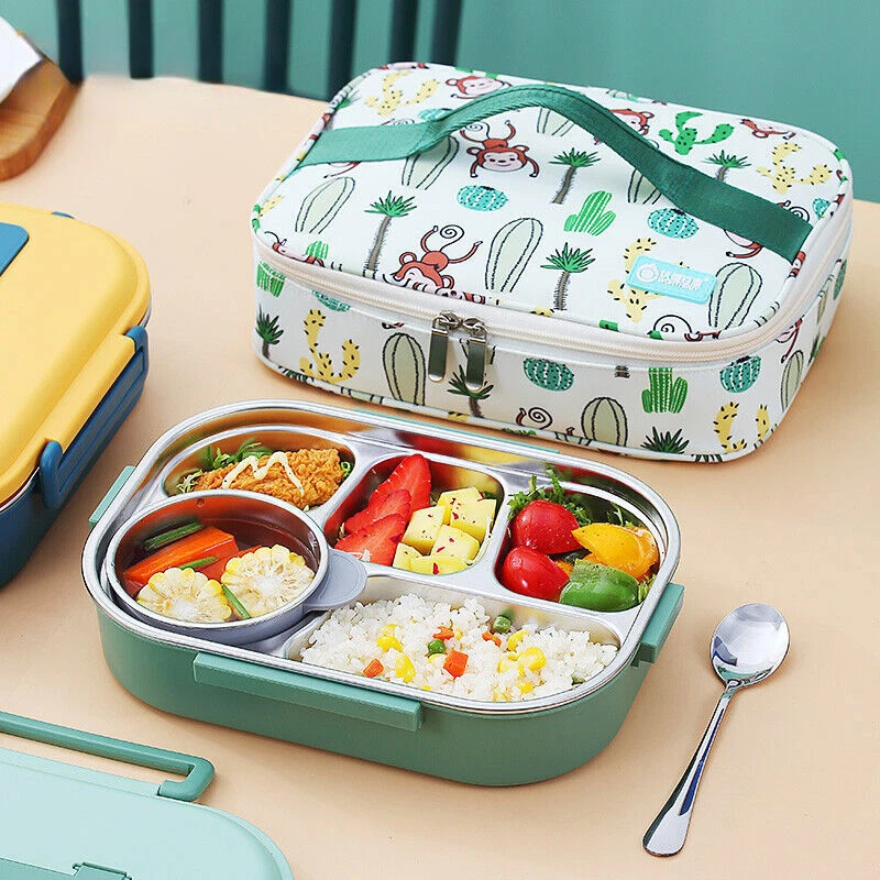 Microwave Hot Box Food Container Box Stainless Steel Plastic Insulated  Bento Lunch Box for Kids School with Cutlery - China Bento Lunch Box, Food  Container