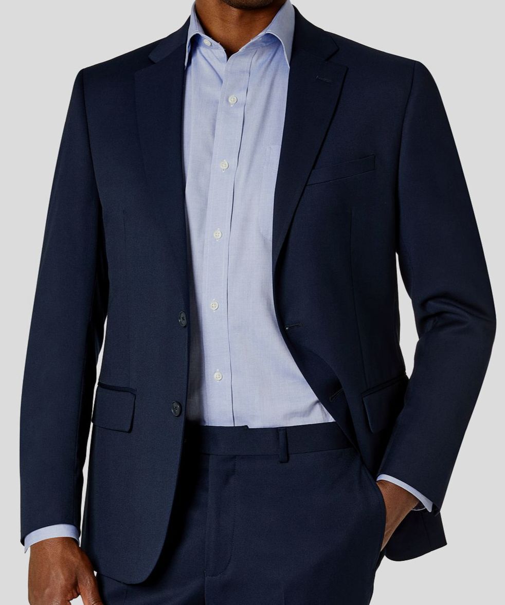$198 Van Heusen Men's Blue Plain Slim-Fit Sport Coat Suit Jacket Size 38S  628735559961 | eBay