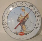 Vintage Norman Rockwell Coca-Cola Fishing  Boy  Original Jumbo Dial By TCA