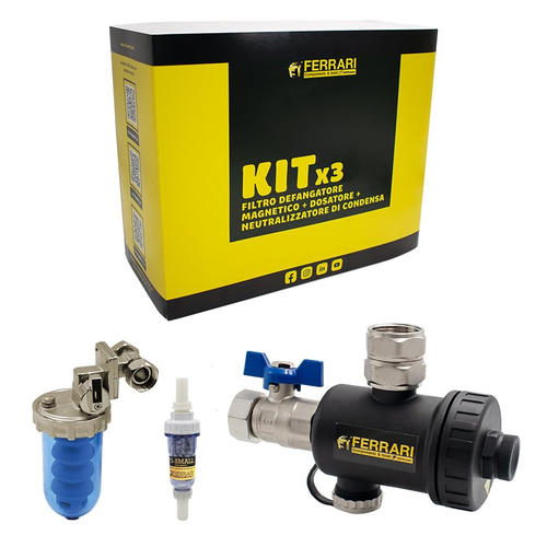 Kit Salva Caldaia Filtri 3 in 1 - Contiene: 1 Defangatore Magnetico + 1 Neutral - Foto 4 di 12