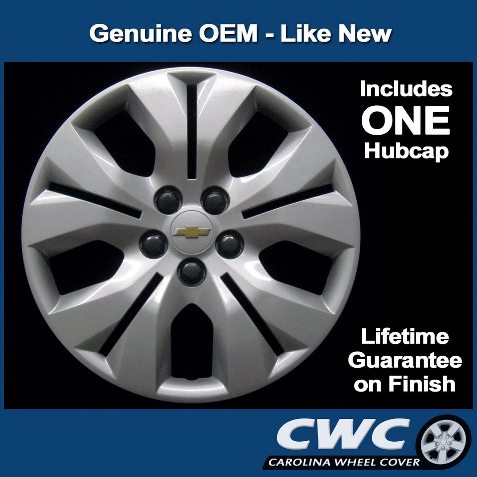 Hubcap for Chevrolet Cruze 2012-2016 - Genuine Factory OEM 16-inch Silver 3294 - Image 2 of 4