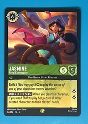 Disney Lorcana Jasmine - Royal Commodore 84/204 Azurite Sea Legendary
