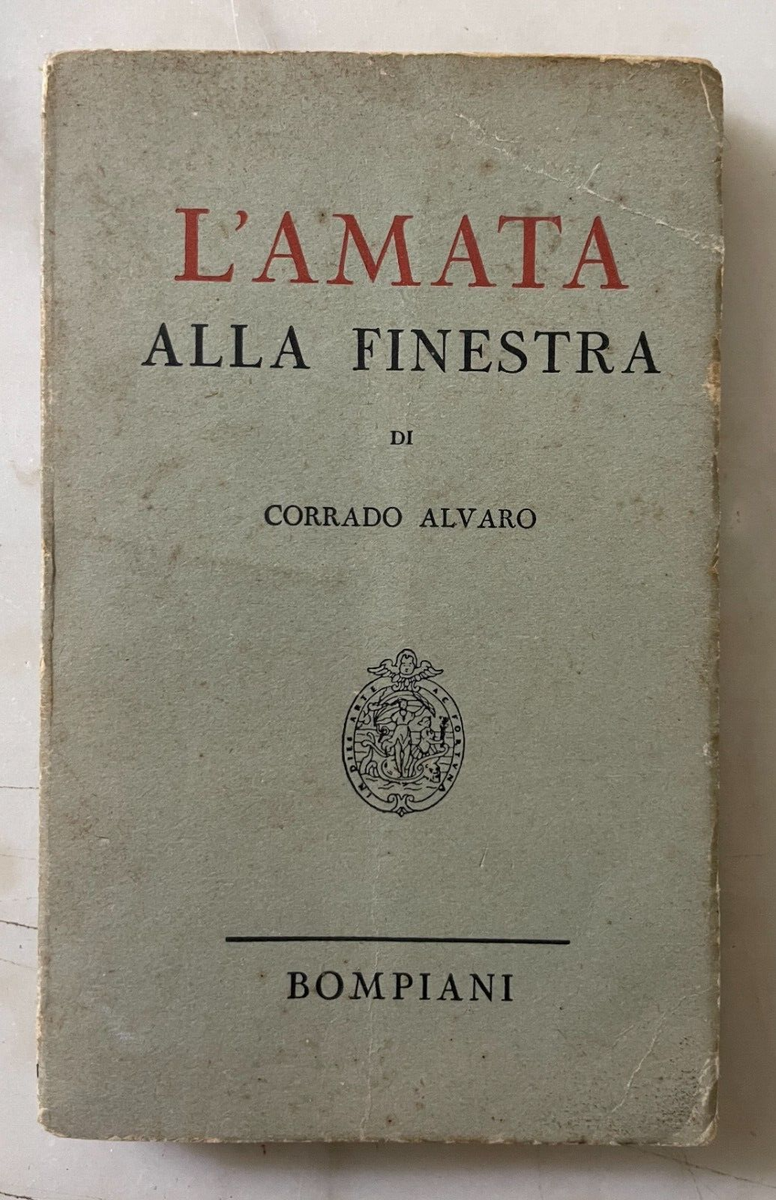 Minilibro Corrado Alvaro L'amata alla finestra Valentino Bompiani 1942