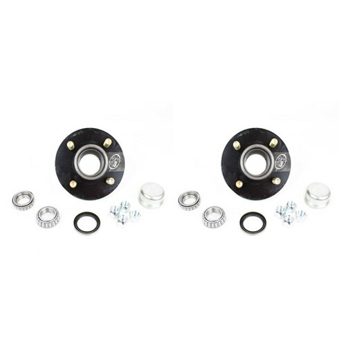 2-PACK Trailer Idler Hub Kit 4 on 4" for 2,000 lbs Axle