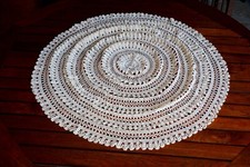 handmade unique art embroidery table cloth decor color vintage 1meter diameter