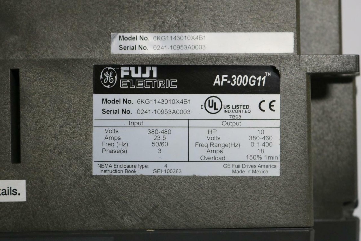 GE/ Fuji Electric AF-300 G11, 6KG1143010X4B1 Variable Frequency