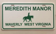 Meredith Manor Logo License Plate