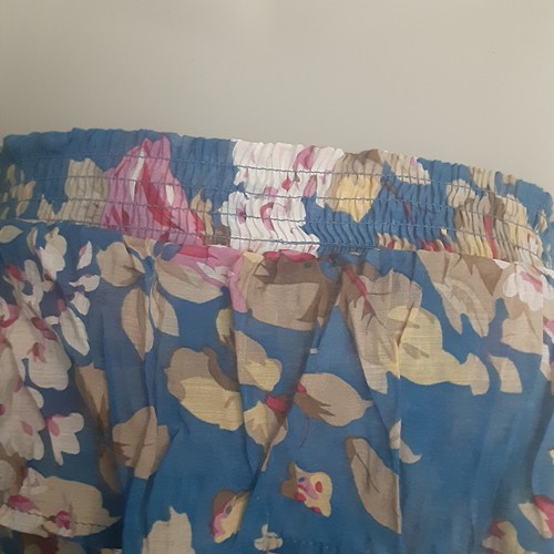 Poetry sz L Ruffle Tiered Sundress Bandeau Floral Summer Fun - Picture 2 of 8