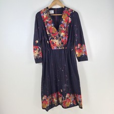 Martha Manning vintage dress womens 12 fit flare multicolour floral 105231