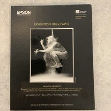 Epson Exhibition Fiber Paper S045033 8.5x11 Soft Gloss 25 Sheets Inkjet Archival