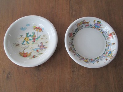 2 x Eschenbach bambolino Porzellan Kinderteller Dinos/Katzenbande d 18,5cm bunt