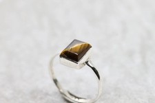 925 Sterling Silver Tiger's Eye Ring Handmade Ring Birthday Gift Ring For Friend