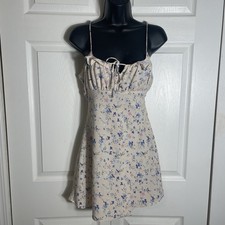 Cotton Candy LA Dress Women S Pink Blue Floral Strapless Dainty Babydoll Mini