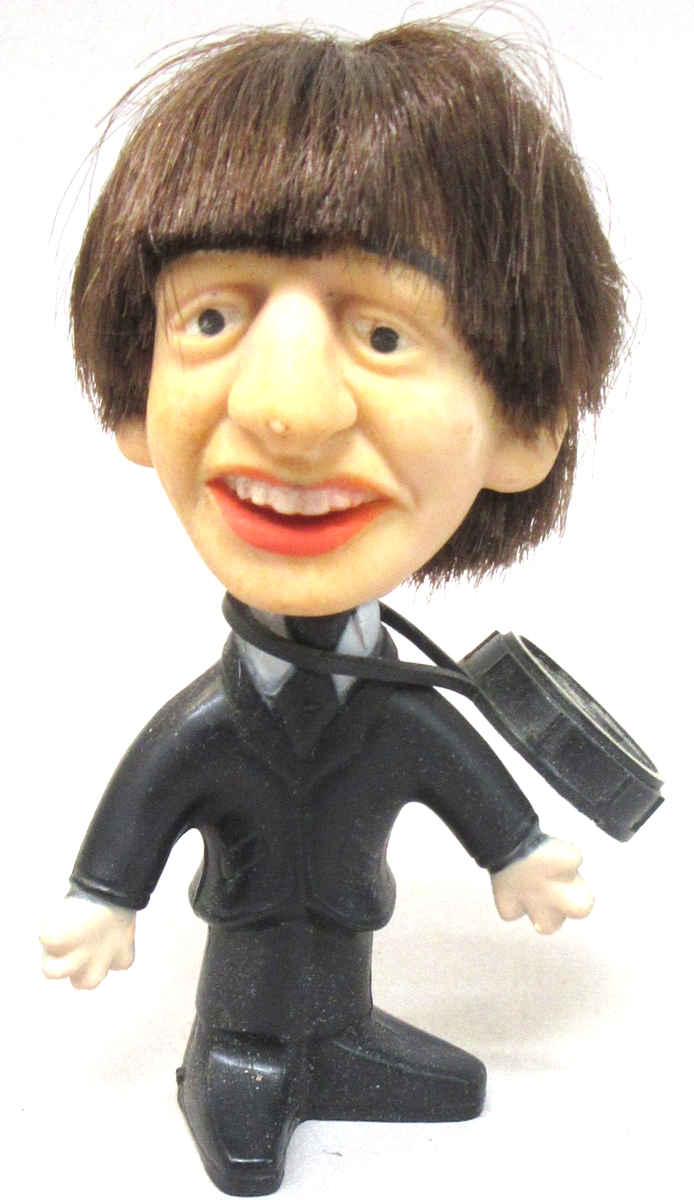 人形 Ringo Beatles 1964 Remco RINGO STARR doll with his drum Hard Body rooted