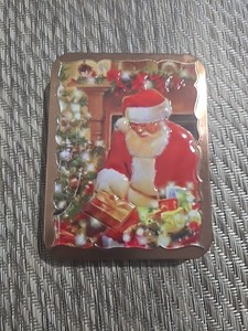 Gift Card Holder Tin Santa Claus Christmas