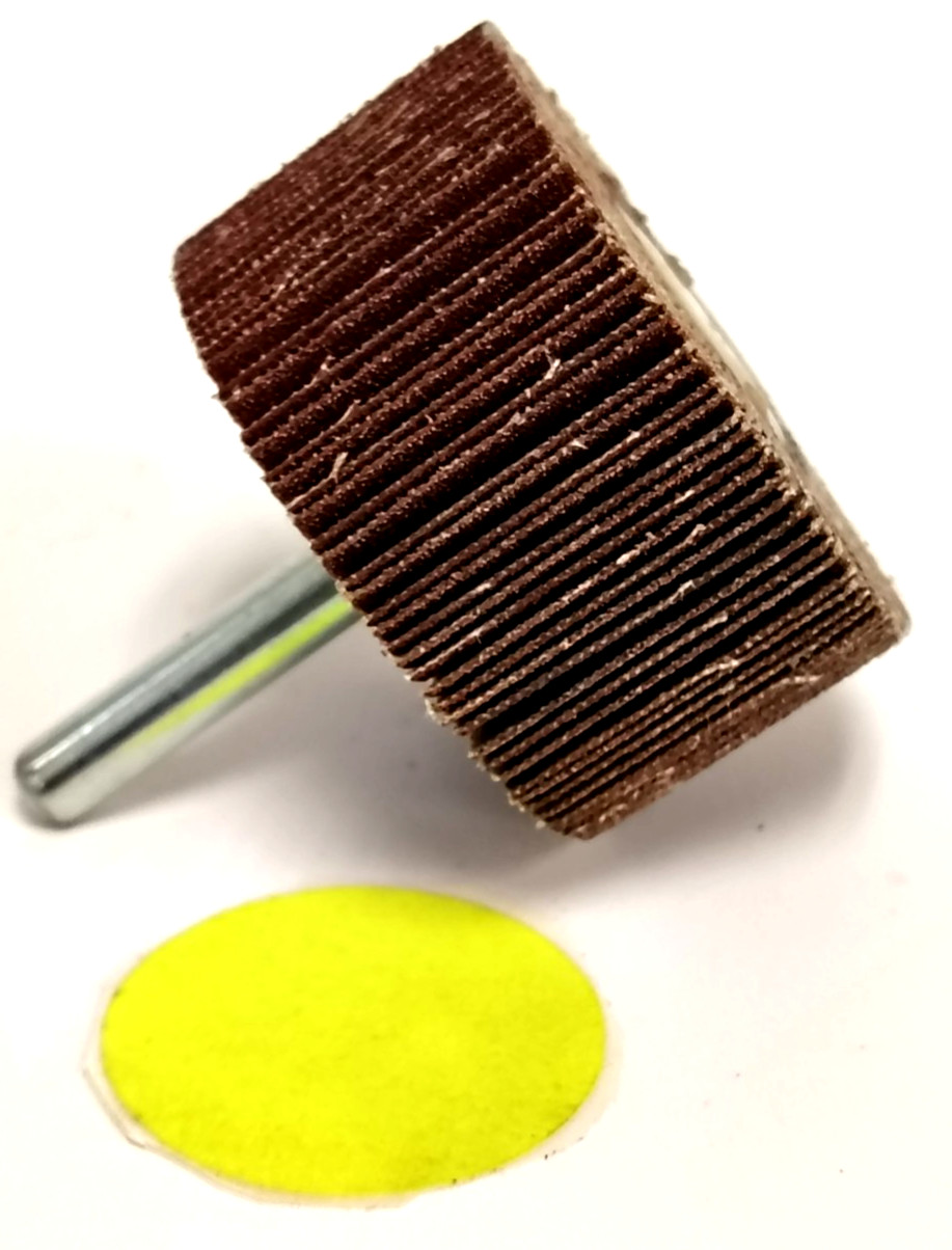 MERIT 2" ABRASIVE MOUNTED FLAPPING DISCS 120 GRIT 25,000 RPM ***LOT OF 3****