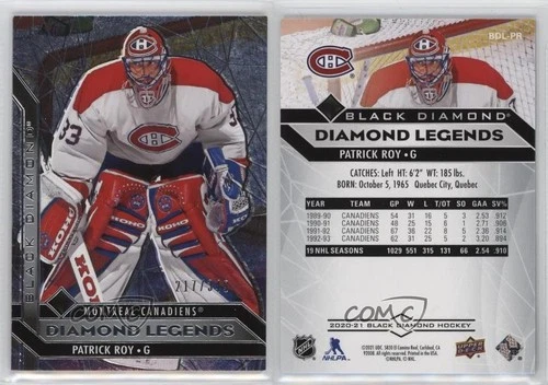 2020-21 Upper Deck Black Diamond Legends /349 Patrick Roy #BDL-PR HOF