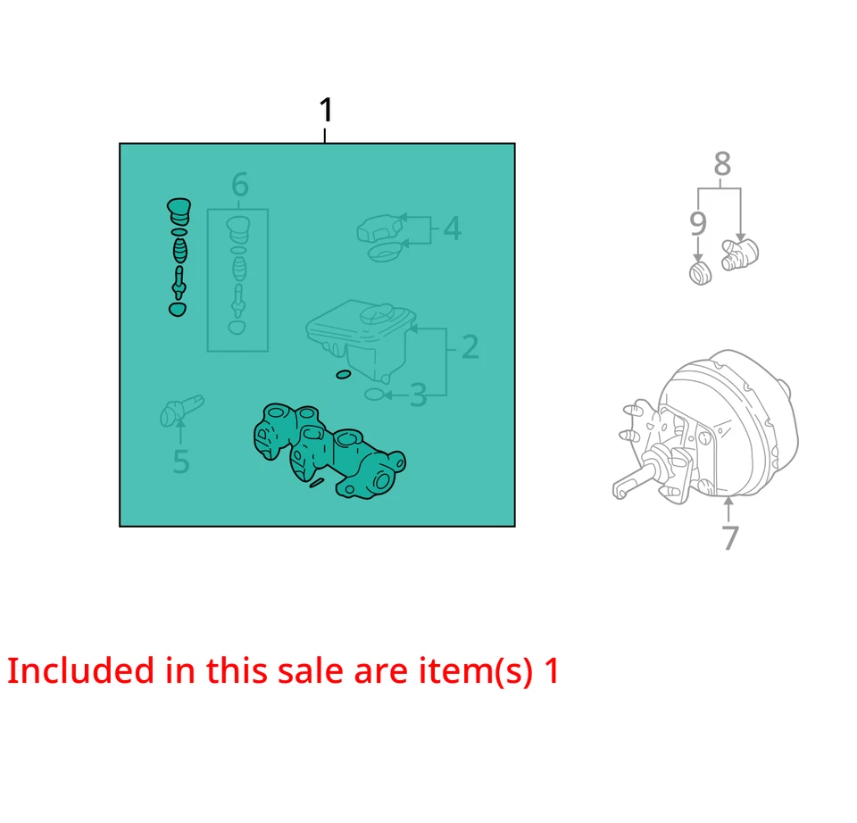 Chevrolet Pontiac Cavalier 1995-1999 cilindro Sunfire ASM BRK MAS 19209210 NUEVO Foto 2 de 3