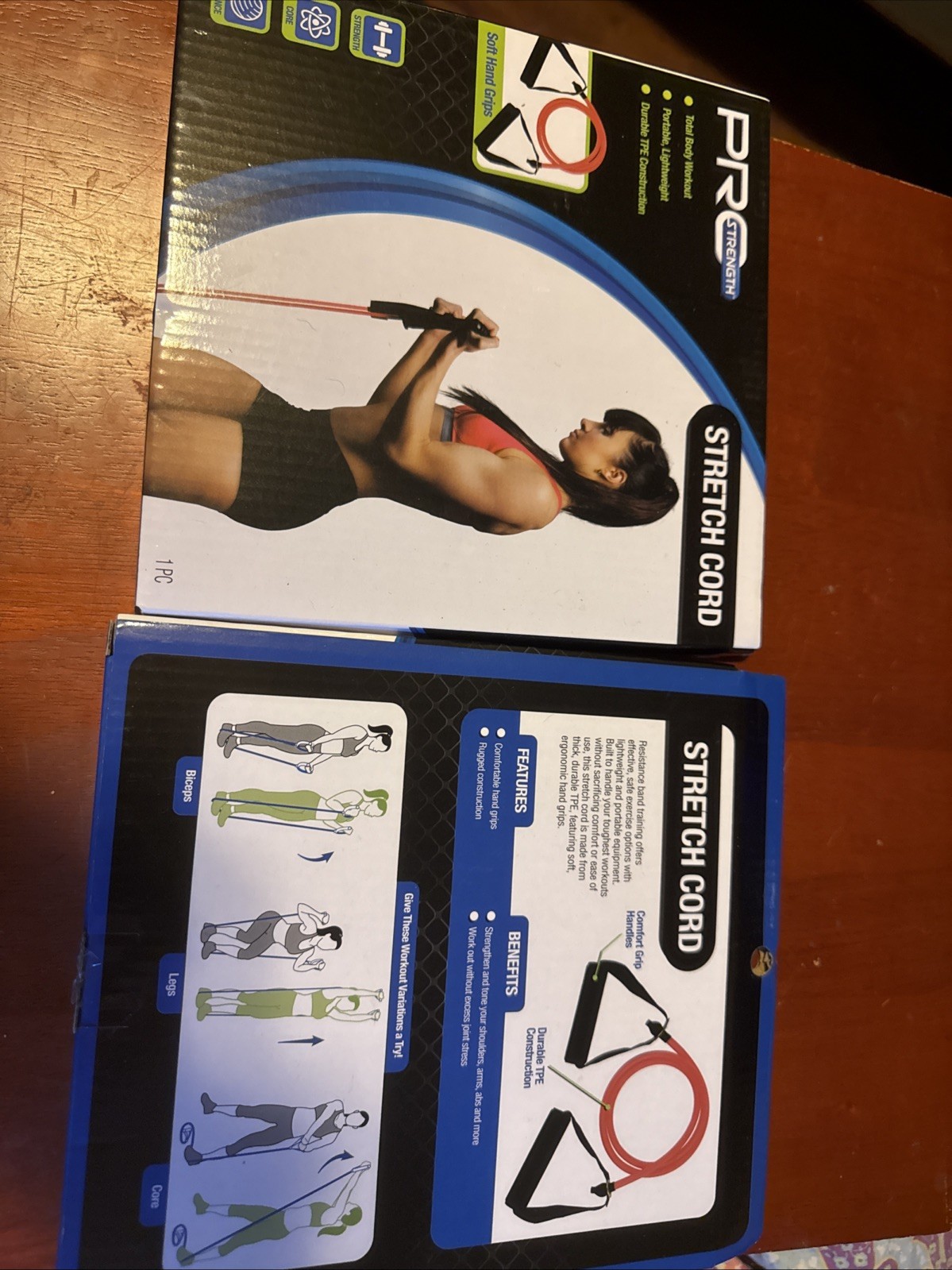 Set Of 2, Pro Strength Stretch Cord Resistance Total Body Wo