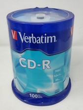 CD-R CDR 52X 700MB 100 Pack Spindle 94554 VERBATIM NEW