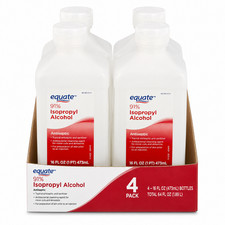 Equate 91 Isopropyl Alcohol Liquid Antiseptic, 16 fl oz 4 pack